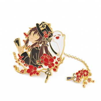 Cartoon Pin Anime Enamel Pin with Chain