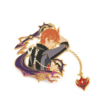 Cartoon Pin Anime Enamel Pin with Chain