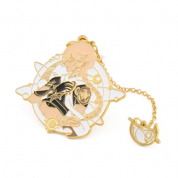 Cartoon Pin Anime Enamel Pin with Chain