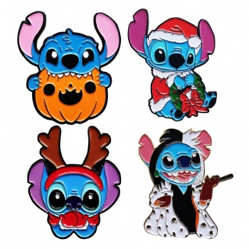 Custom Soft Enamel Pins Stitch Cartoon Lapel Pins