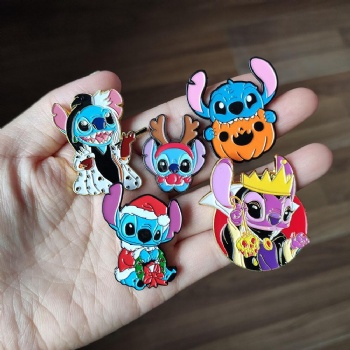 Custom Soft Enamel Pins Stitch Cartoon Lapel Pins