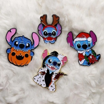 Custom Soft Enamel Pins Stitch Cartoon Lapel Pins
