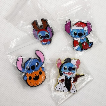 Custom Soft Enamel Pins Stitch Cartoon Lapel Pins