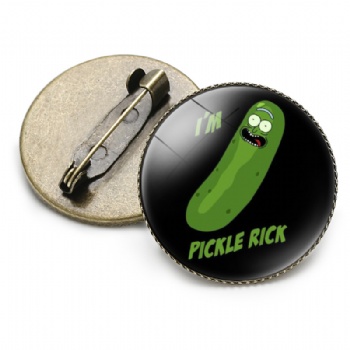 Rick and Morty Offset Printed Brooch Pins