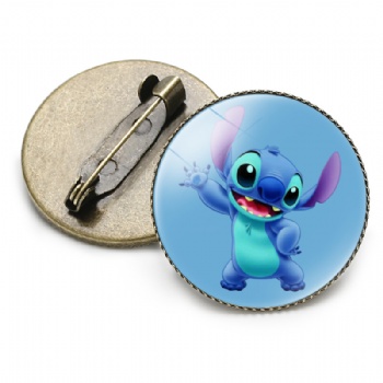 Stitch Cartoon Pins Offset Printed Metal Brooches