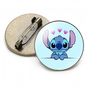 Stitch Cartoon Pins Offset Printed Metal Brooches