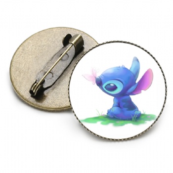 Stitch Cartoon Pins Offset Printed Metal Brooches