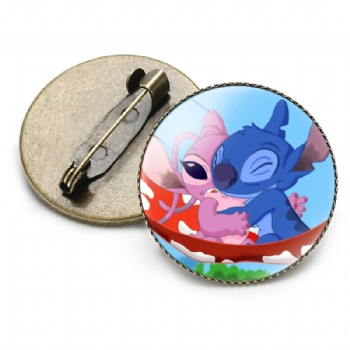 Stitch Cartoon Pins Offset Printed Metal Brooches