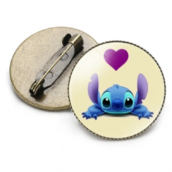 Stitch Cartoon Pins Offset Printed Metal Brooches