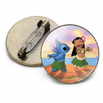 Stitch Cartoon Pins Offset Printed Metal Brooches