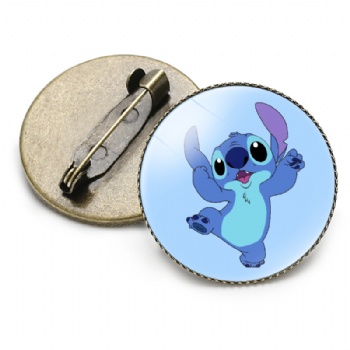 Stitch Cartoon Pins Offset Printed Metal Brooches