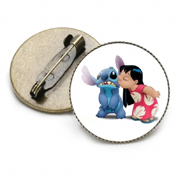 Stitch Cartoon Pins Offset Printed Metal Brooches