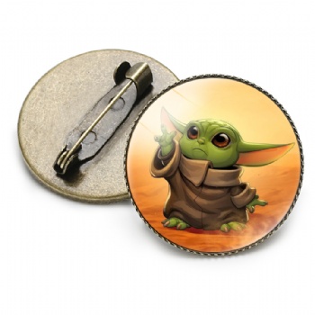 Baby Yoda Cartoon Pins Offset Printed Lapel Pin