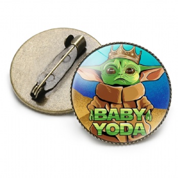 Baby Yoda Cartoon Pins Offset Printed Lapel Pin