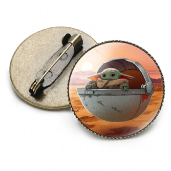 Baby Yoda Cartoon Pins Offset Printed Lapel Pin