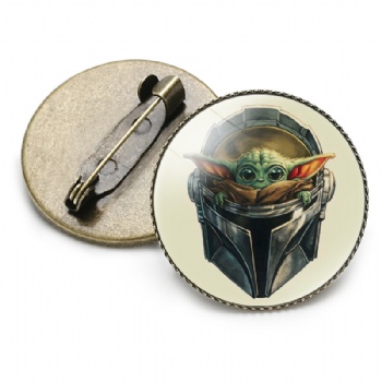 Baby Yoda Cartoon Pins Offset Printed Lapel Pin