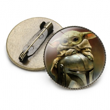Baby Yoda Cute Pins Offset Printed Pin Badge