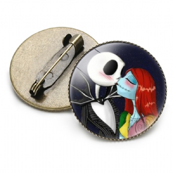 Christmas Pin Jack and Sally Offset Printing Lapel Pin