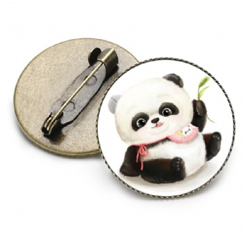 Panda Pins Offset Printing Lapel Pins for Suit Men