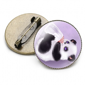Panda Pins Offset Printing Brooch Pin