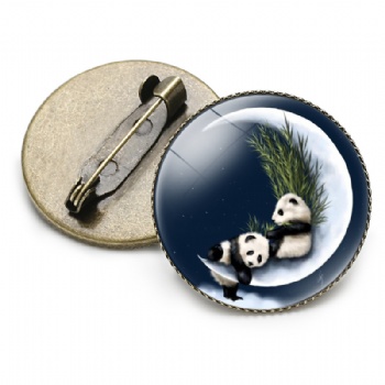 Panda Pins Offset Printing Brooch Pin