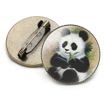 Panda Pins Offset Printing Brooch Pin