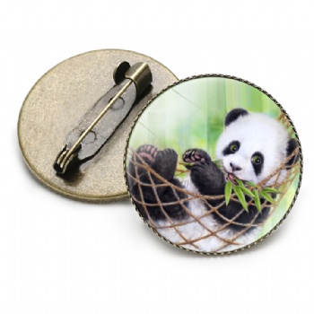 Panda Pins Offset Printing Brooch Pin