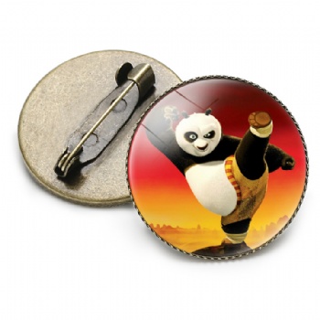 Panda Pins Offset Printing Brooch Pin