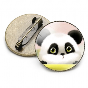 Panda Pins Offset Printing Brooch Pin