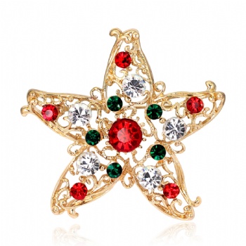 Christmas Gifts Alloy Gold Plated Brooches Pins