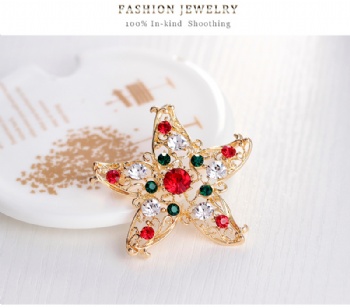 Christmas Gifts Alloy Gold Plated Brooches Pins