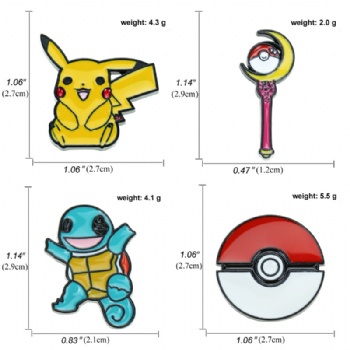 Pokemon Soft Enamel Lapel Pins Anime Pins