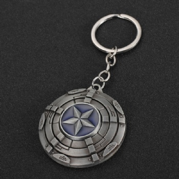 Captain America Keychain Rotating Metal Keychain