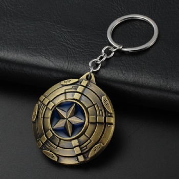 Captain America Keychain Rotating Metal Keychain