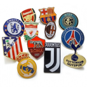 Football Team Soft Enamel Lapel Pins Real Madrid Liverpool AC Milan Chelsea