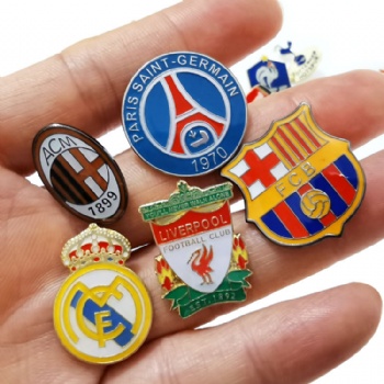 Football Team Soft Enamel Lapel Pins Real Madrid Liverpool AC Milan Chelsea