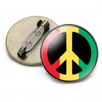 The symbol of Peace Photo Printed Lapel Pins