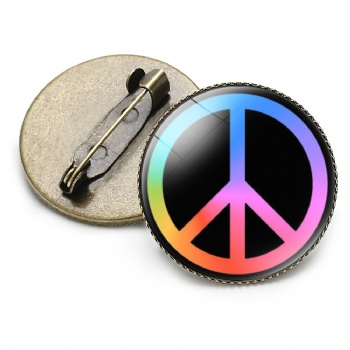 The symbol of Peace Photo Printed Lapel Pins