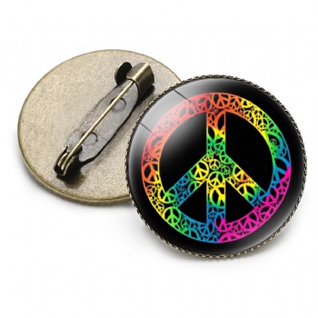 The symbol of Peace UV Printed Lapel Pins
