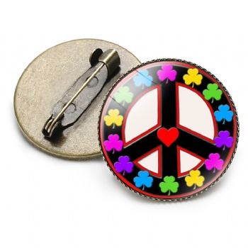 The symbol of Peace UV Printed Lapel Pins