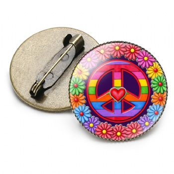 The symbol of Peace UV Printed Lapel Pins