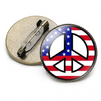 The symbol of Peace UV Printed Lapel Pins