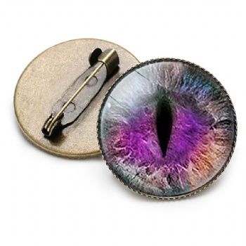 The Eye of the Demon Photo Printed Lapel Pins