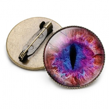 The Eye of the Demon Photo Printed Lapel Pins