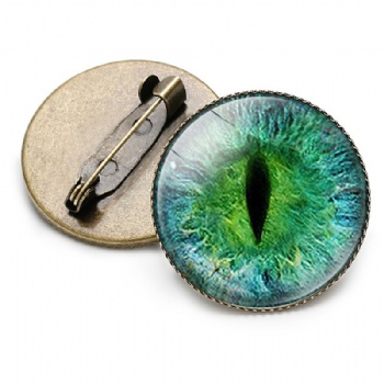 The Eye of the Demon Photo Printed Lapel Pins
