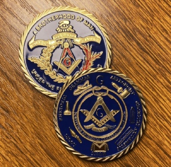 Metal Crafts Factory Wholesale Cheap Custom Coins Masonic Coin Masonic Challenge Coin
