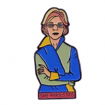 China Badge Maker Wholesale Feminism Metal Pin Cloth Badges Low Price Customize Badge