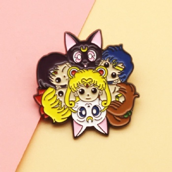 CompareShare Custom High Quality Soft Enamel Cartoon Pins Sailor Moon Pins Metal Enamel Pin Anime