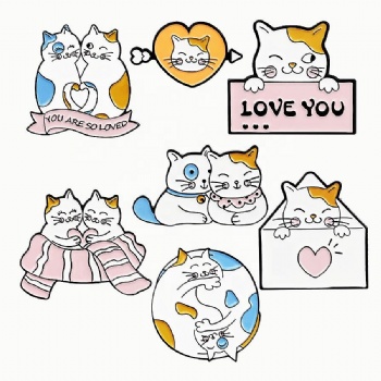 View larger image        Add to CompareShare Custom Metal Badge Cheap Promotional Gifts Enamel Pin Cats Cartoon Pin Anime Enamel Pin