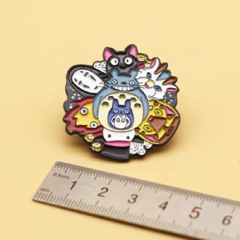 Japanese Anime Enamel Pin Spirited Away Metal Badge Gift Chinchilla Cartoon Enamel Lapel Pin